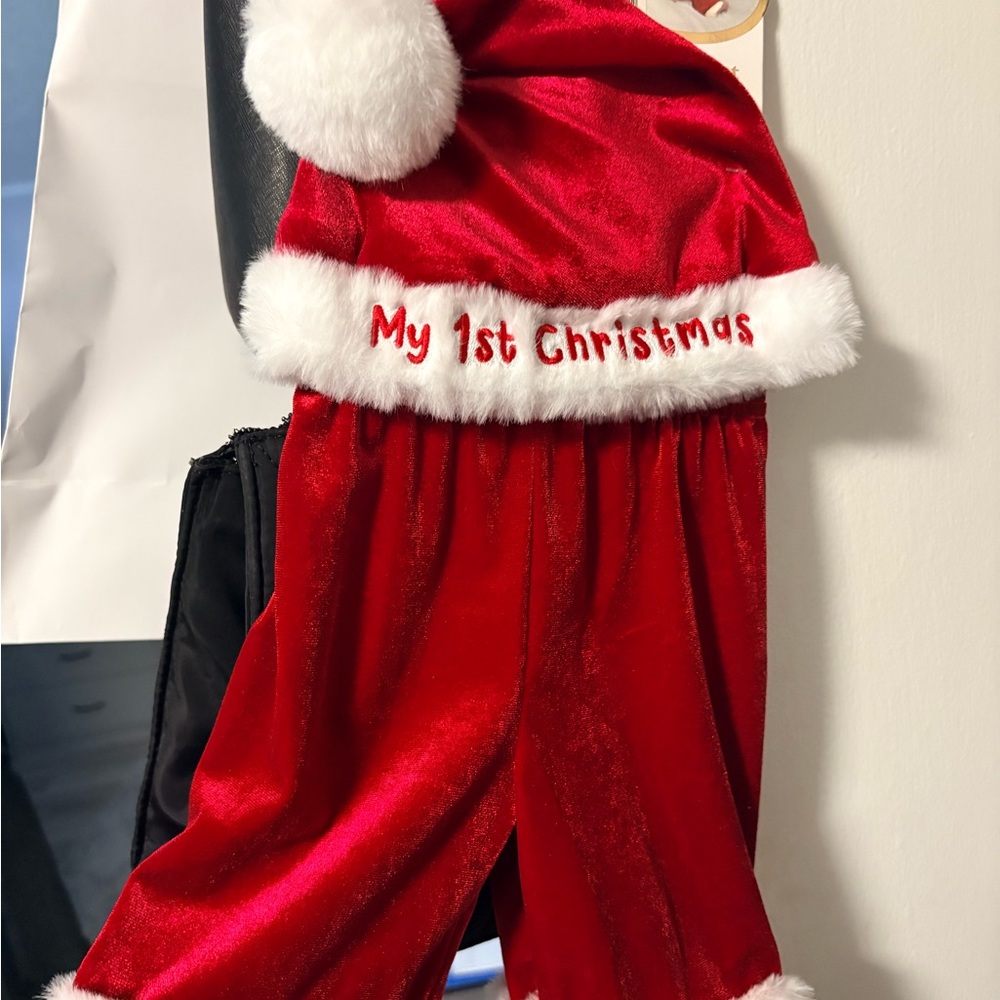 Red My 1st Christmas Outfit